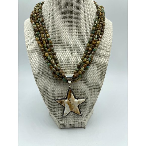 JAY KING 925 Sterling Turquoise Necklace w/ Jasper - Picture 4 of 12